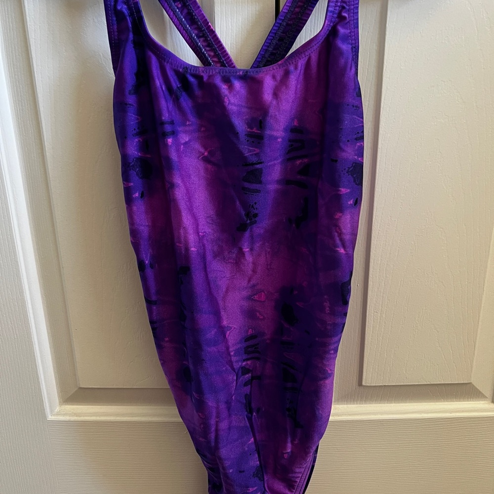 Speedo Tie Dye Print Swimsuit